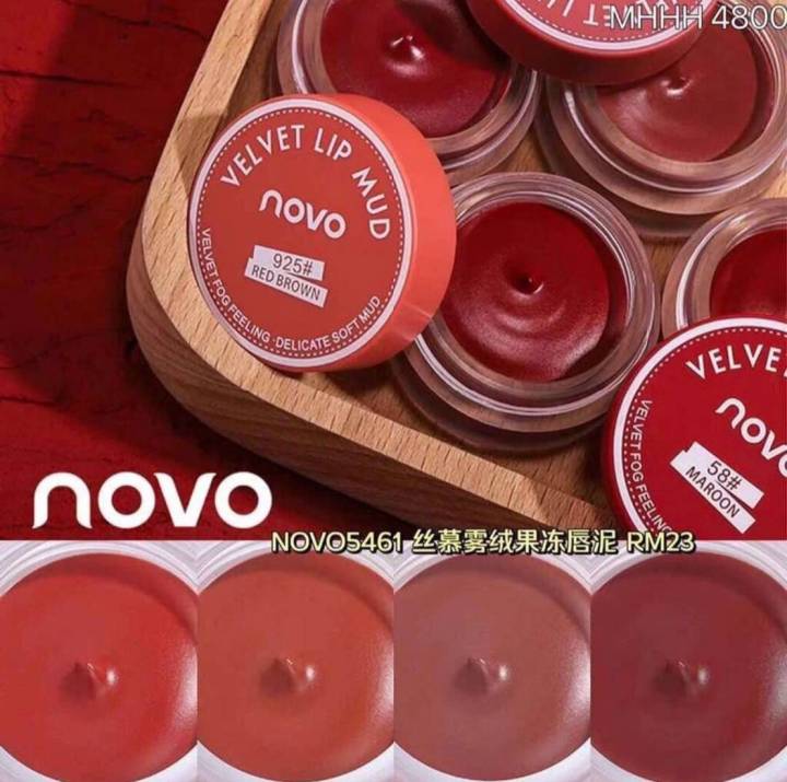 novo-no-5461-ลิปตลับเนื้อแมทมูส-นุ่มลื่นติดทน-เนื้อเป็นมูสนุ่มลื่น