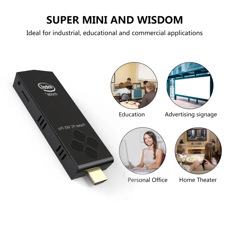 Windows 10 MINI PC W5 pro Intel atom Z8350 quad core up to 1.92GHz