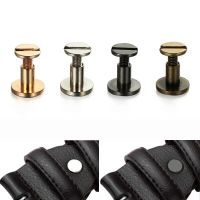 10 ชุดกระเป๋าหนังโลหะหัตถกรรม Solid สกรู NAIL Rivet หัวโค้งคู่เข็มขัด Rivets สกรูหนังสือ-Giers