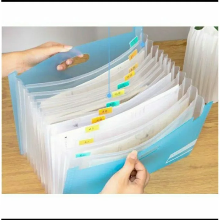 A4 Size 13 Pockets Accordion File Expanding Expandable Document File
