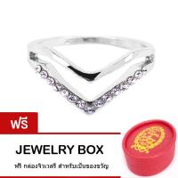 Tips Gallery แหวน แห่ง ชัยชนะ  ประดับ ออสเตรียคริสตัล รุ่น Le Victory ring Design TRS049 ฟรี กล่องจิวเวลรี