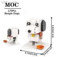 Qsv35 Moc1098อะนิเมะ Série Beagle Cães 3d Animal Moc Figura De Ação Bloco Construção Brinquedos Edos Edos Para Crianas Sente Criativo Amigos