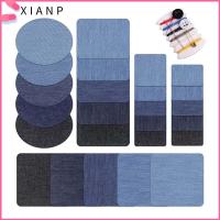 XIANP 4Pcs เครื่องแต่งกาย แอ็ปเปิ้ล เย็บผ้า เตารีด แพทช์ผ้า ข้อเข่า กางเกงยีนส์ DIY