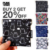 PUNKSTAR 11cm X 11cm Squeeze Pinch Pouch Coin Purse Holder บัตรเครดิต เคส Squeeze Wallet สําหรับผู้ชายและผู้หญิงเด็ก