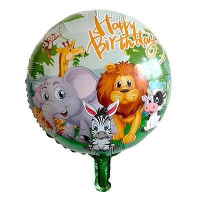 Jungle Animal Lion Cow Zebra Elephant Monkey Foil Balloon Zoo Safari Farm Theme Birthday Party Decoration Kids Baby Shower Decor Balloons