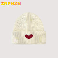 ZNPNXN แฟชั่นหัวใจรักปักถักหมวกผู้หญิงฤดูหนาวที่อบอุ่นฮิปฮอป Beanies หมวก