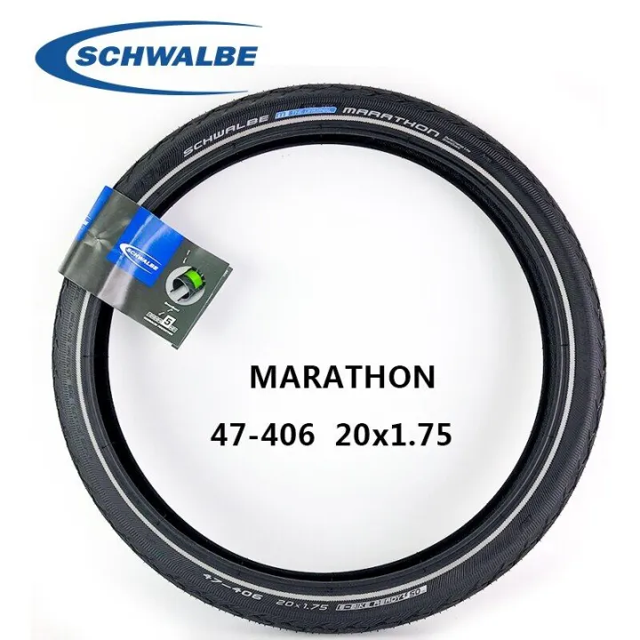 Schwalbe MARATHON PLUS 20X1.75ยางจักรยาน47-406ลวดเหล็กยางจักรยานสำหรับ ...