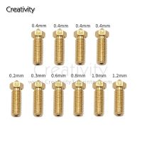 3D Printer Volcano Nozzle Brass Nozzle 0.2/0.4/0.6/0.8/1.0/1.2mm M6 Thread Hotend Nozzle For Anycubic Vyper 1.75mm Filament