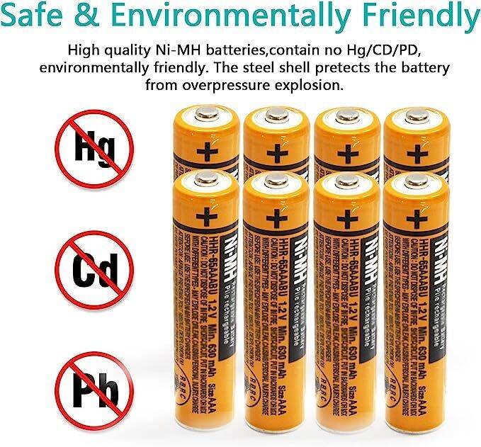 Pingju NI-MH AAA Rechargeable Battery 1.2V 550mah 4-Pack