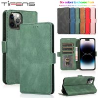 Leather Flip Wallet Case For iPhone 14 13 12 Mini 11 Pro XS MAX X XR 8 7 6s 6 Plus 5 5s SE 2020 2022 Card Stand Slot Phone Cover