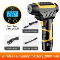 120W Wireless Car Air Compressor Handheld USB Rechargeable Tire Inflator Digital Inflatable Pump Pressure Gauge Car Accessories Air Compressors  Infla