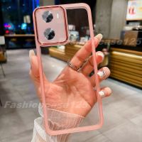 Case For OPPO A77s A57 OppoA57 OppoA77s 4G 2022 Phone Casing Back Cover Soft TPU Silicone Flexible Plating Transparent Clear Shockproof Bumper Acrylic Camera Lens Protect