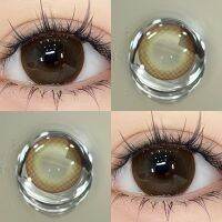 Natural Big Eye Lens คอนแทคเลนส์ Milk Tea Brown -14.5mm