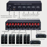 2-IN-4-OUT Amplifierspeaker Splitter Stereo Audio Switcher Selector Amp