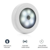 ♀✴ 6 LED Wireless PIR Human Motion Sensor Night Light Sensing Lights Wall Lamp Closet Cabinet Stairs Automatic Lamps