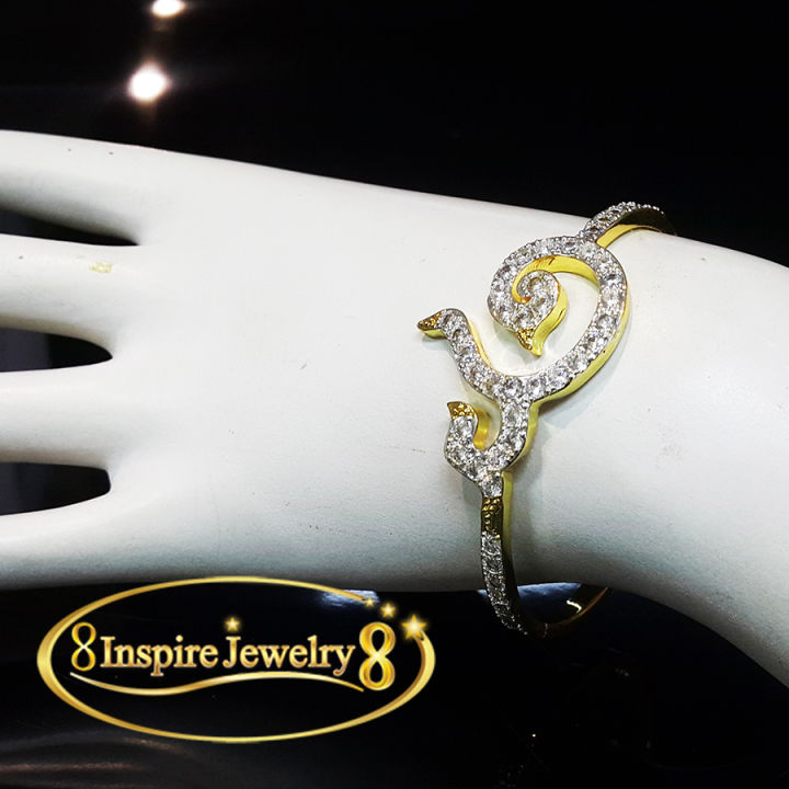 inspire-jewelry-กำไลฝังเพชรสวิส-งานจิวเวลลี่-แบบร้านเพชร-white-gold-plated-diamond-cloning