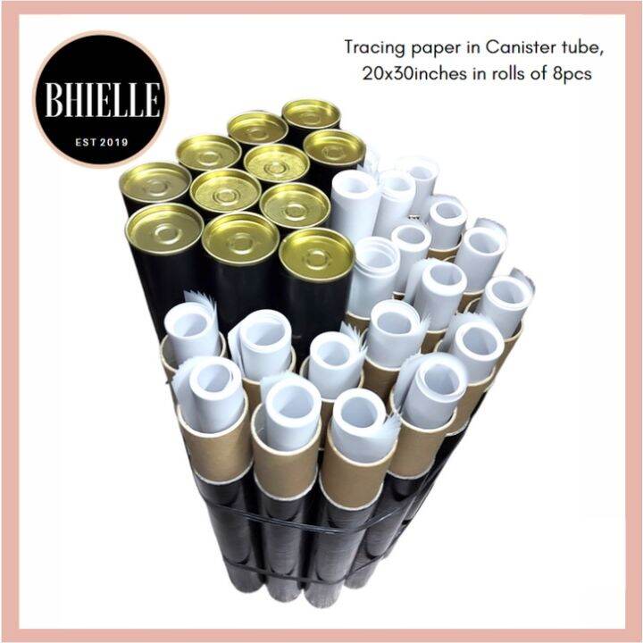 Tracing paper in Canister tube, 20x30inches in rolls of 8pcs Lazada PH