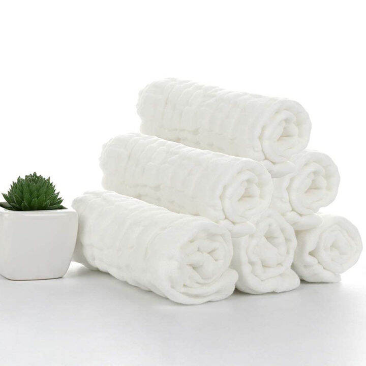 baby-muslin-bath-towels-10-pack-of-reusable-soft-absorbent-cotton-baby-face-towel-for-babys-delicate-skin-white