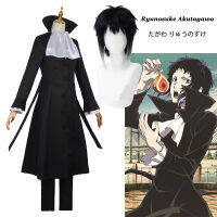 อะนิเมะ Bungo สุนัขจรจัด Ryunosuke Akutagawa คอสเพลย์ชายและหญิง T Rench Coat สีดำชุดเครื่องแบบ U Nisex ฮาโลวีนเครื่องแต่งกาย