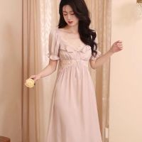 --SY23726✁⊙ ghtdress h d womens summer pure dre ice silk sexy press dress Douy high-qli short-sed ghtdress