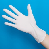 Găng tay y tế không bột màu trắng hộp 100 cái made in Thailand