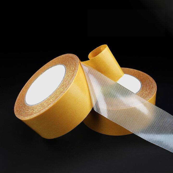 strong-waterproof-fiber-mesh-cloth-base-tape-kitchen-high-temperature-no-trace-transparent-heat-resistant-double-sided-tape