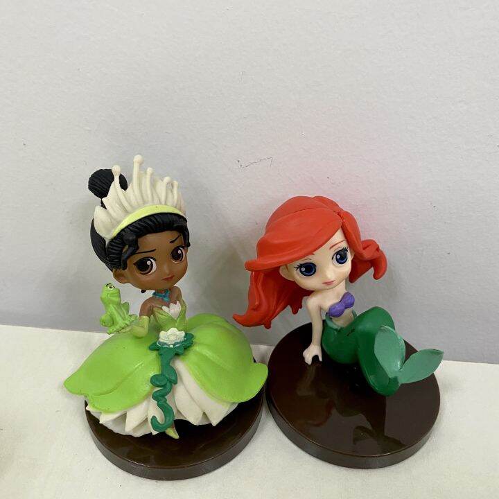 8-pcs-disneys-princessesตุ๊กตาขยับแขนขาได้อะนิเมะตุ๊กตาของเล่นตุ๊กตาสำหรับสาวminiโมเดลแกะสลักเค้กตกแต่งการ์ตูนของขวัญวันเกิดสำหรับเด็ก