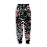 Japanese Samurai Tattoo Spirits Ghosts Retro 3DPrint Casual Men Trousers NewFashion Streetwear Autumn Loose Funny Sports Pants X