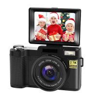 Kamera Digital Full HD 2.7K Kamera Fotografi 24MP Layar Putar Zoom 4x Kamera Video EIS Profesional untuk Travel Vlog