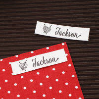 10x40mm 80 Piece ,Iron On Name Labels Cotton With Logo or Text Sewing Label Organic Label Etiquetas Personalizada 100 Cotton