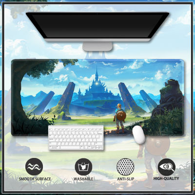 The Legend of Zelda Mouse Pad Gaming Table Mat Stitched Edge Rubber Extended Mousepad Large Stitched Edge Deskpad Computer Desk Mouse Pad
