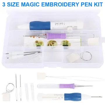 DIY Punch Needle Magic Embroidery Pen Set Stitching Thread Tool Sewing  Craft Kit for sale online