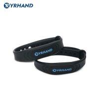 2pcs 13.56Mhz RFID IC Card Black Smart Wristbands Bracelets for rfid door locks