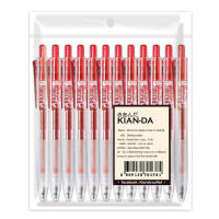 ปากกาเจลหมึกแดง U-Click แพ็คละ 12 ด้าม หัวปากกาขนาด 0.5 mm. หมึกเจล แห้งเร็ว