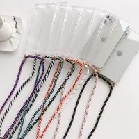 Crossbody Necklace Cord Lanyards Transparent soft Phone Case For iphone 14 13 12 6 7 8 Plus X XR XS 11 Pro Max 13 MiNi SE 2020