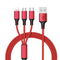 สายชาร์จ USB อย่างรวดเร็วอเนกประสงค์3 In 1สายชาร์จโทรศัพท์มือถือ.