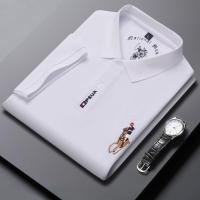 2023 แบบหลวมสำหรับผู้ชาย Polo เสื้อฤดูร้อนรุ่นใหม่วัยรุ่นลำลองแขนสั้นสีล้วนแมทช์ลุคง่ายเสื้อผู้ชาย T เสื้อ ~