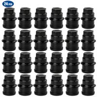 24PCS OEM 12472838 Black Wheel Nut Cap Covers 22mm For Chevrolet For Cadillac For GMC C1500 C2500 9597158 15767268 AM-1501915936 Nails  Screws Fastene