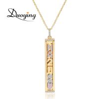 ☌▬◙  Duoying Slider Charms Necklace Custom Name Necklaces Letters Choker Personalized