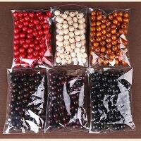 【YF】♞◆◐  10-500pcs Wood Beads Spacer Loose 4-20mm red black coffee Necklace Making