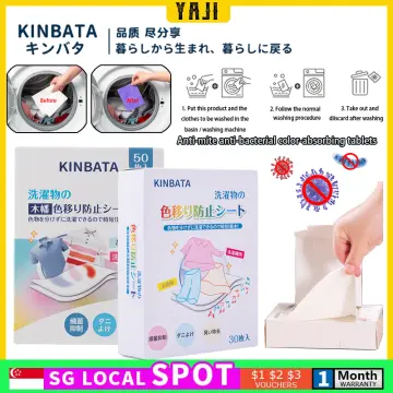 Kinbata Color & Dirts Absorption Colour Catcher Laundry Sheet Anti Mite  Anti Bacteria / Anti-Dye 35pcs