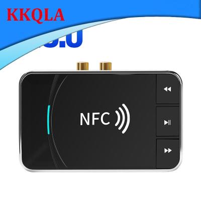 QKKQLA Bluetooth-compatible 5.0 RCA Audio Receiver 3.5mm AUX Jack Music Wireless Adapter With Mic NFC For Car TV Speakers Auto