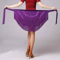 Latin Dance Skirt For Women Fringe Tassel Hip Scarf Dancing Wrap Ballroom Competition Practice Dress