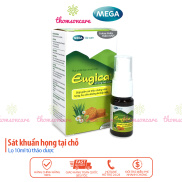 Xịt họng từ thảo dược Eugica - hỗ trợ giảm ho, đau họng từ mật ong, bạc hà