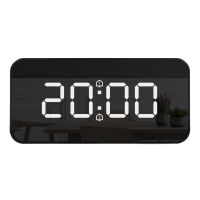 Digital Alarm Clock Mirror LED Temperature Meter Electronic Desk Table Snooze Clocks Dual Alarm USB Nightlight Home Decor