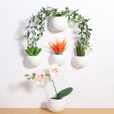 ┋ 5 styles Magnetic Artificial Plant Flower Pot 3D Fridge Sticker Fridge Magnets Refrigerator Decoration Home Decoration Accessory