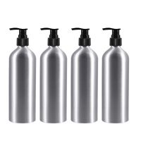 4 Pcs Dispensing Aluminum Bottles Liquid Containers Spiral Shampoo Sub Shower Dispenser Holder Press Travel Empty