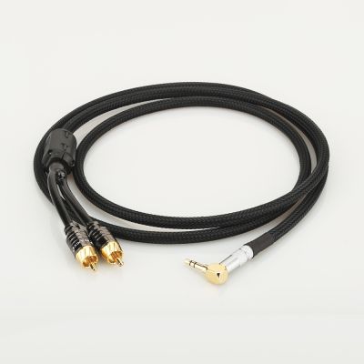 【YF】 HiFi cable audio RCA Audio signal wire plug  3.5mm aux convert two