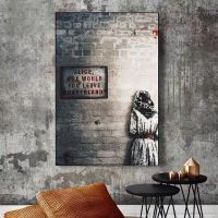 2023♗☈☸ Banksy Art Print Alice Wonderland Graffiti Street Artwork Canvas Paintings Home Decor Poster Wall Art Picture Living Room Decor