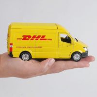 หยู่เฟิง 136 เบนซ์สเบนท์ DHL รถตู้รถตู้อัลลอยโมเดลรถดึงกลับของเล่นเปิดประตู 2023